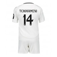 Real Madrid Aurelien Tchouameni #14 Hemmatröja Barn 2024-25 Kortärmad (+ Korta byxor)